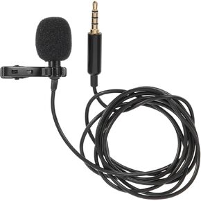 Lapel Microphone High Sensitivity Lavalier Mic for Smartphones and Tablets Voice Recording for Interviews Live Streaming Vlogging and Meetings Durable Clip Design