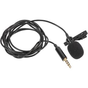 Lavalier Microphone Clip Recording Mic for Interviews Lectures Vlogging and Video Recording Miniature Design with High Sensitivity Jamming Core