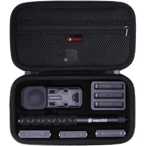 XANAD Hard Case for Insta360 X5/X4/X3/X2 Waterproof 8K 360 Action Camera - Storage Carrying Bag(Black)