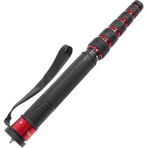 Camera Monopod, Aluminum Alloy Telescopic 6 Section Monopod with Walking Stick Handle, 1/4in 3/8in Screw, 68.5in, Travel Monopod, Photography Monopod, Tripod Monopod