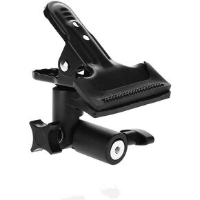 ZJchao Heavy Duty Metal Clamp Holder, Studio Reflector Clamp Light Stand/Holder Rotatable/Metal 3/8 & 1/4 Light Stand Studio Photography Accessory