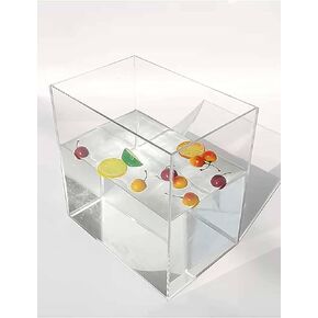 Acrylic Deep Water Tank Photography Special Display Cabinet Underwater Suspended Water Tank Smooth and Delicate (Color: Transparent)(50X20X40CM)