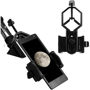 Portable Binoculars High Power Plastic Adjustable Eyepiece, 25-48mm Cell Phone Adapter Monocular Telescope Clip Microscope Scope Phone Bracket
