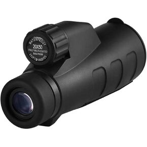 Portable 15x50 High Power Monocular Telescope with BAK4 Prism, 22mm Eyepiece, Waterproof for Bird Watching & Concerts