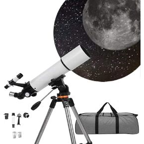 80mm Aperture 500mm Focal Length Refractor Telescope for Beginners Adults, HD Magnification Monocular, Professional Stargazing Outdoor Telescope