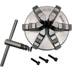 Metal Lathe Chuck 125mm Precision 6 Jaw Self-centering Chuck K13-125 For Mini Lathe