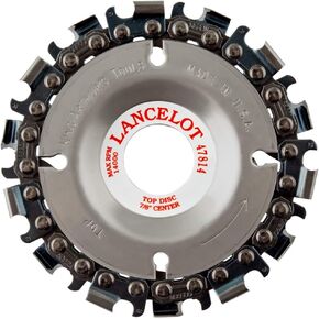 King Arthur's Tools Original & Patented Lancelot 14 Tooth Carving Disc - 4" (100mm) Dia. X 7/8" (22mm) Bore - Fits 4 and 4 1/2" Woodworking Angle Grinder - Attachment for Milwaukee, Fein 47814