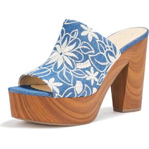 Jessica Simpson Women's Shelbie Block Heel Platform Mule Sandal