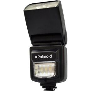 Polaroid PL-150DC Studio Series Digital TTL SHOE SHOUP MOUNT "Dua" Flash + LED Video Light لـ Canon Digital EOS Rebel T4I (650d) ، T3 (1100d) ، T3i (600d) ، T1i (500d) ، T2i (550d) ، Xsi (450d) ، xs (1000d) ، ج ، 60D ، 60DA