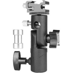 Adjustable Umbrella Clamp Flash Bracket Adapter for Photography Versatile Light Stand Support for Horizontal Vertical Positioning Durable Camera Accessory for Heavy Loads