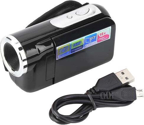 Digital Video Camera Toy, Handheld Video Camcorder Toy, 16X HD Digital Video Camera Camcorder with TFT LCD Sceen(Black) in Saudi Arabia