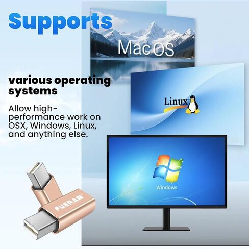 FUERAN Mini DP - DisplayPort Display Emulator EDID Emulator Plug (fit Headless 2560x1600@60Hz) in Kuwait