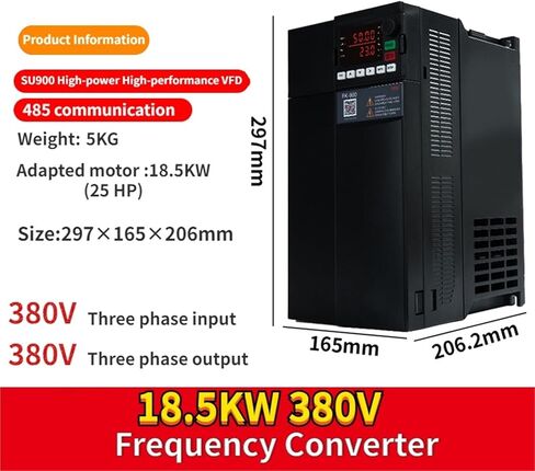 SU900 18.5KW 22KW متغير الطاقة العالي محرك التردد 3 مرحلة تحكم تحكم العاكس محرك التردد المحرك (18.5KW 380V) in Kuwait