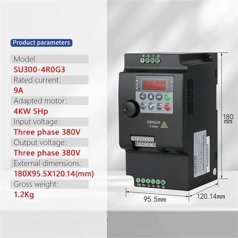 Frequency Converter Adjustable Speed Inverter 0.75KW/1.5KW/2.2KW/4KW/5.5KW 3P 220V Output for Motor Frequency Inverter(0.75KW 220V (1-3PH)) in Kuwait