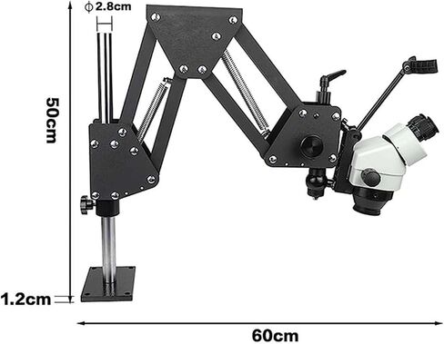 Micro Inlaid Mirror 7x-45x Magnification,Jewelry Microscope,Micro Inlaid Mirror Wf10x Eyepieces,Micro-Setting Microscope Spring Bracket (77mm) in Saudi Arabia
