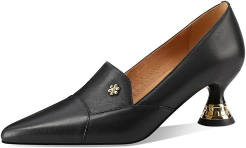 TinaCus Women's Pointed Toe Handmade Cone Heels Genuine Leather Slip On Pumps Shoes in Saudi Arabia