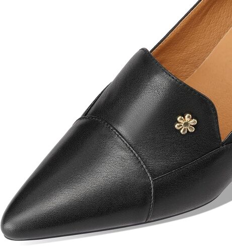 TinaCus Women's Pointed Toe Handmade Cone Heels Genuine Leather Slip On Pumps Shoes in Saudi Arabia