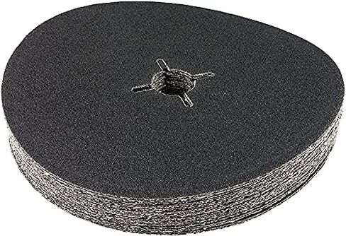 Premium 7 Inch Heavy Duty Slotted Edger Floor Sanding Discs - 4 Slots 7/8" Hole Black Silicon Carbide - for Wood Floors (25 Pack, 60 Grit) in Saudi Arabia