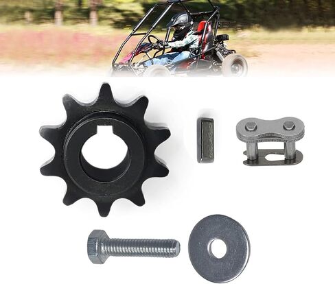 QYMOTO 40/41/420 سلسلة ضرس 10 أسنان 5/8 بوصة تتحمل 3/16 بوصة مفتاح لكولمان KT196، Hammerhead Mudhead 80T، Trailmaster XRX Go Kart Sprocket 30 سلسلة محولات عزم الدوران in Kuwait