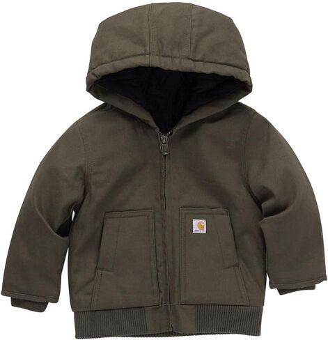 سترة Carhartt للأطفال الصغار معزولة بغطاء للرأس من القماش بسحاب in Saudi Arabia