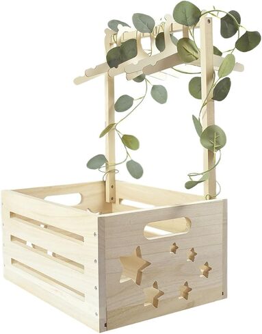 Galigali Wooden Baby Shower Box Closet ، سلة هدايا حديثي الولادة مع مقبض وألوان شماعات الأطفال ، صندوق تخزين للكشف عن الجنس ، هدية شخصية مخصصة للآباء الجدد الحامل رقم in Kuwait