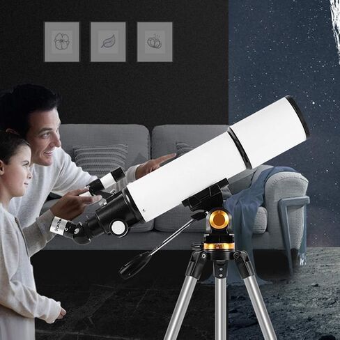 80mm Astronomy Refractor Telescope, Children's Astronomical Monoscope BeginnersMonocularSpotting Scope Home Decor Xmas Gift White, in Saudi Arabia