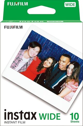Instax Wide ISO 800 فيلم فوري مع حدود بيضاء ، 10 طلقة حزمة in Saudi Arabia