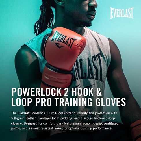 Everlast PowerLock2 Training Glove 16Oz Red/Black in Saudi Arabia