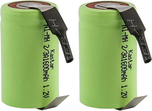 Kastar 6-Pack 2/3A 1.2V 1600mAh NiMH Battery W/Tabs for Toothbrushes, Cameras, Camcorders, Phones, Pagers, Medical Instruments/Equipment, High Power Static Applications (Telecoms, UPS and Smart Grid) in Saudi Arabia