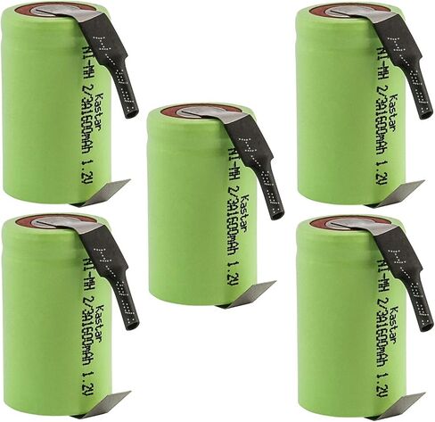 Kastar 6-Pack 2/3A 1.2V 1600mAh NiMH Battery W/Tabs for Toothbrushes, Cameras, Camcorders, Phones, Pagers, Medical Instruments/Equipment, High Power Static Applications (Telecoms, UPS and Smart Grid) in Saudi Arabia