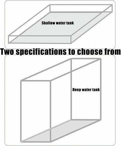 Acrylic Water Tank Transparent Underwater Suspension Shooting Deep and Shallow Water Tank, 6mm/0.24in Thick Photography Props Fish Tank Water Tank Tray in Saudi Arabia