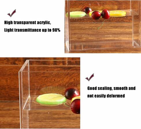 Acrylic Water Tank Transparent Underwater Suspension Shooting Deep and Shallow Water Tank, 6mm/0.24in Thick Photography Props Fish Tank Water Tank Tray in Saudi Arabia