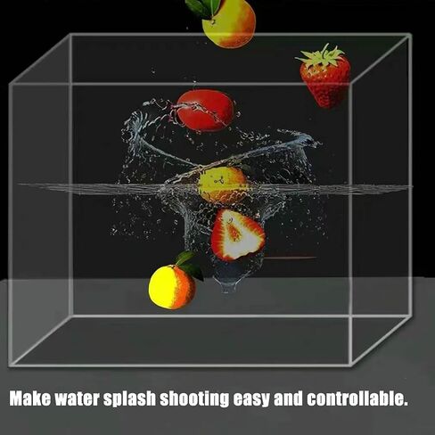 Acrylic Water Tank Transparent Underwater Suspension Shooting Deep and Shallow Water Tank, 6mm/0.24in Thick Photography Props Fish Tank Water Tank Tray in Saudi Arabia
