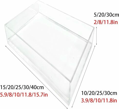 5MM/0.2IN Thickness Display Box, Underwater Shooting Props Food and Cosmetics Shooting Tray, Acrylic Shallow Water Tank Transparent Water Tank in Saudi Arabia