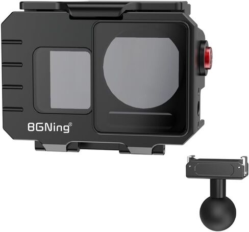 BGNing Diving Camera Protective Frame, Compatible with Action5PRO/4/3 Aluminum Sports Camera Deep Sea Waterproof Case, 80M Underwater Photography (Basics) in Saudi Arabia
