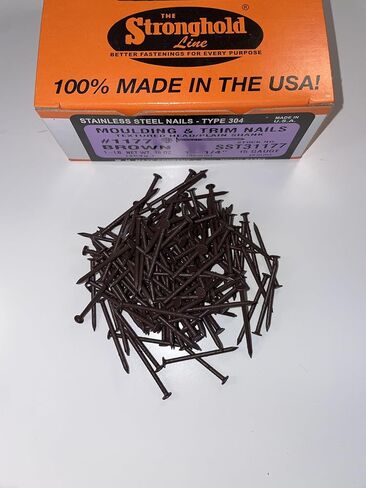 Eagle 1 Smooth Shank 304 Painted Stainless Steel Aluminum Fascia Cover and Siding Nails -1lb Boxes, 1.25 inch, about 600 nails per box (1LB GREEN) in Saudi Arabia