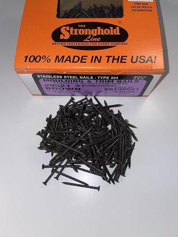 Eagle 1 Smooth Shank 304 Painted Stainless Steel Aluminum Fascia Cover and Siding Nails -1lb Boxes, 1.25 inch, about 600 nails per box (1LB GREEN) in Saudi Arabia