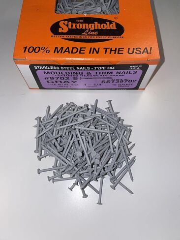 Eagle 1 Smooth Shank 304 Painted Stainless Steel Aluminum Fascia Cover and Siding Nails -1lb Boxes, 1.25 inch, about 600 nails per box (1LB GREEN) in Saudi Arabia