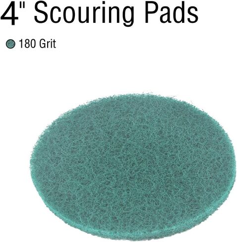 4 Inch Mixed Grit Drill Brush Scrubber Scouring Pads, 20 Pcs Hook & Loop Power Scrubber Scour for Rotary Tools, Random Orbital Sander (180#/400#/800#/1200#) in Saudi Arabia