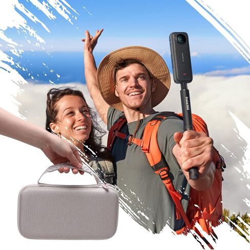 Xanad Hard Case لـ Insta360 x5/x4/x3/x2 camera 8k 360 Action Camera - حقيبة حمل تخزين (أسود) in Saudi Arabia