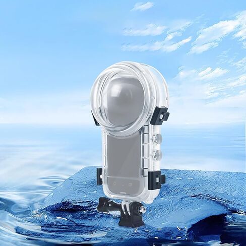 50M Invisible Waterproof Diving Case Compatible with X4 Action Camera, Underwater Protective Shell, Camera Dive Case with Mount Adapter Accessories (Type 1) in Kuwait