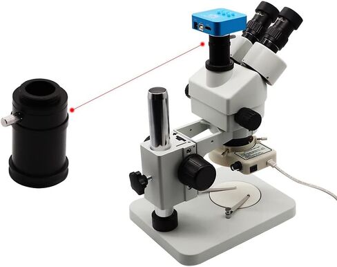 Microscope Kit 3.5-90X Industrial Trinocular Microscope Set with 16MP HDMI Camera for Mobile Phone PCB BGA Soldering Repair Microscope Lens Adapters (One Color 3.5X) in Saudi Arabia