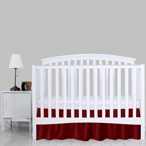 تنورة سرير سرير رمادية 28 "× 52" مع 14 "قطرة - تنورة كبيب غبار مع زوايا منقسمة - ناعمة الحضانة ستود سرير توددر تنورة للبنين أو الفتيات in Saudi Arabia