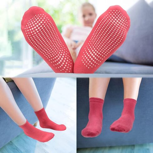 GRPSKCOS TODDLER NON SLIP SABHS 12 أزواج الفتيات قبضة الجوارب المضادة للزلاجات للفتيات 1-7 سنوات in Kuwait