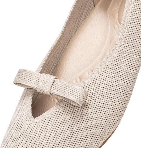 Frank Mully Women's Knitted Flats with Bow Pointed Toe Ballet Shoes Soft Fabric Ballerina Dressy Flats for Women in Kuwait