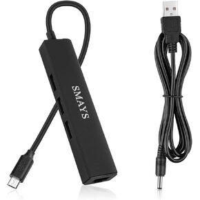 USB Ethernet Adapter Replacement for Roku Express 4K+ 2021 and TV Stick Streaming Media Player - with Micro USB OTG Hub