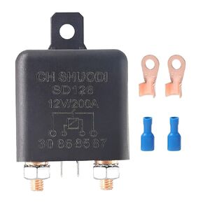 12V 200A Relay Continuous Working Welay 4 pin SPST Start Relay Independent Charger Contactors Spst High Current High Power On/Off Control Car Truck Heavy Vehicle Power Start Charging Relay