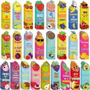 Fainne 250 Pcs Scented Bookmarks for Kids Scratch and Sniff Bookmarks Funny Scented Bookmarks Bulk Fruit Food Theme Scented Bookmarks Educational Bookmark for Office School Students Reader, 25 Scents