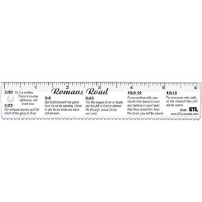 Romans' Road, Bible Study Ruler/Bookmark, Clear (1)