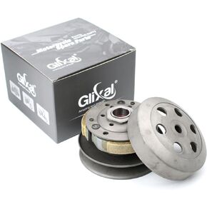 Glixal GY6 49cc 50cc Rear Clutch Driven Pulley Assy with Clutch Bell for 139QMB 139QMA Scooter Moped ATV Go-Kart Engines